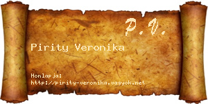 Pirity Veronika névjegykártya