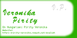 veronika pirity business card